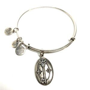 Alex and Ani Key To Life Charm Bracelet Silver Finish - Expands 2"- 3.5"